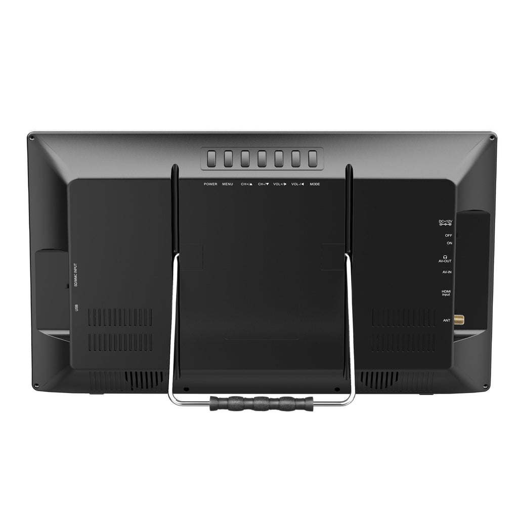 Supersonic Portable 16" 12 Volt Digital LED TV with USB, SD, and HDMI Input, Built-in Rechargeable Lithium Ion Battery and FM Radio (SC-2816)