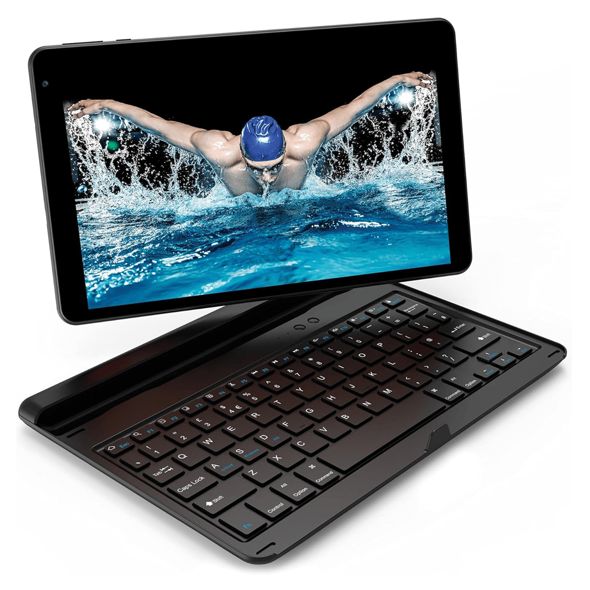 Naxa 2-in-1 10.1” Core Tablet and BT Keyboard Black - Refurbished