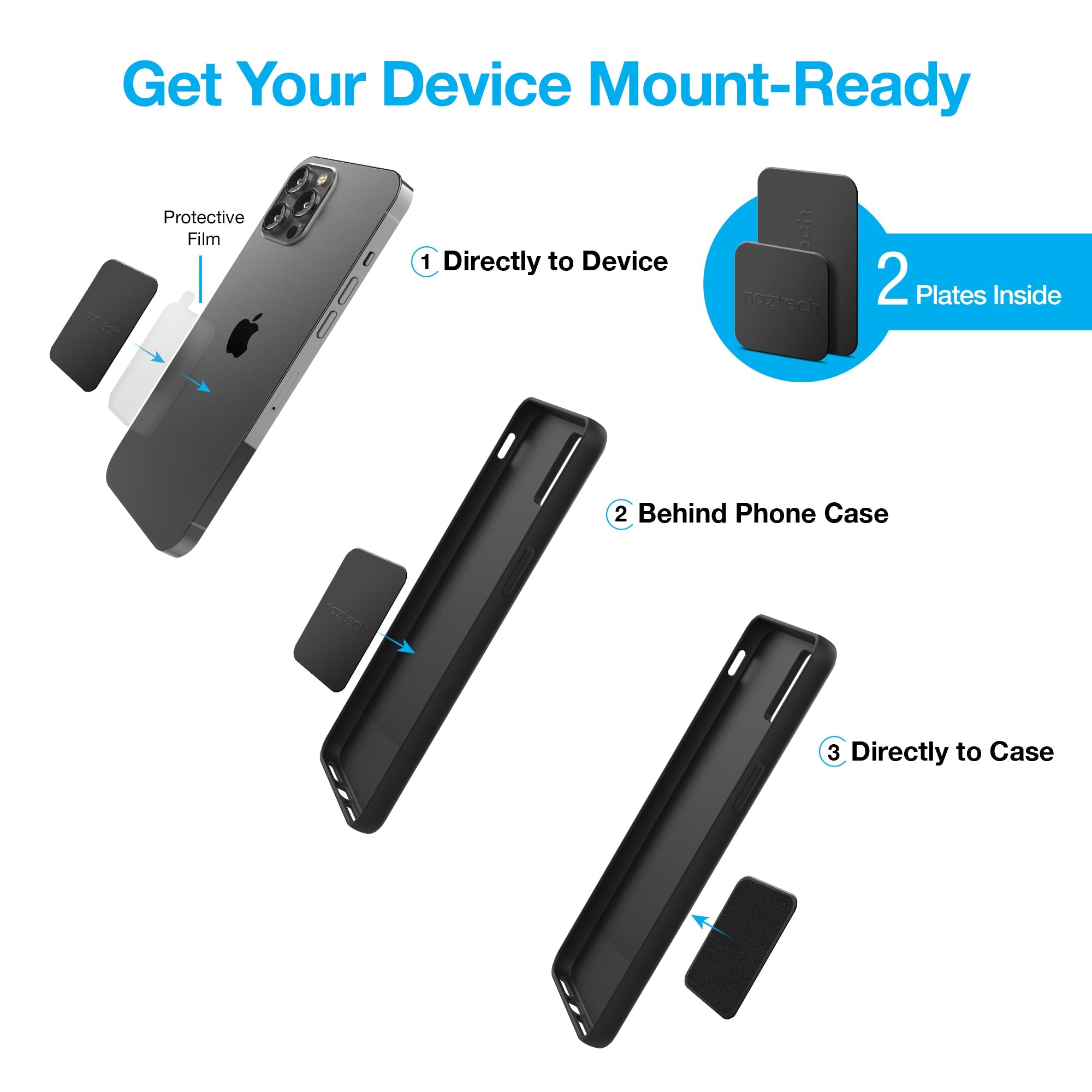 Naztech MagBuddy Elite Anywhere Mount - Hands-Free and Shock Proof