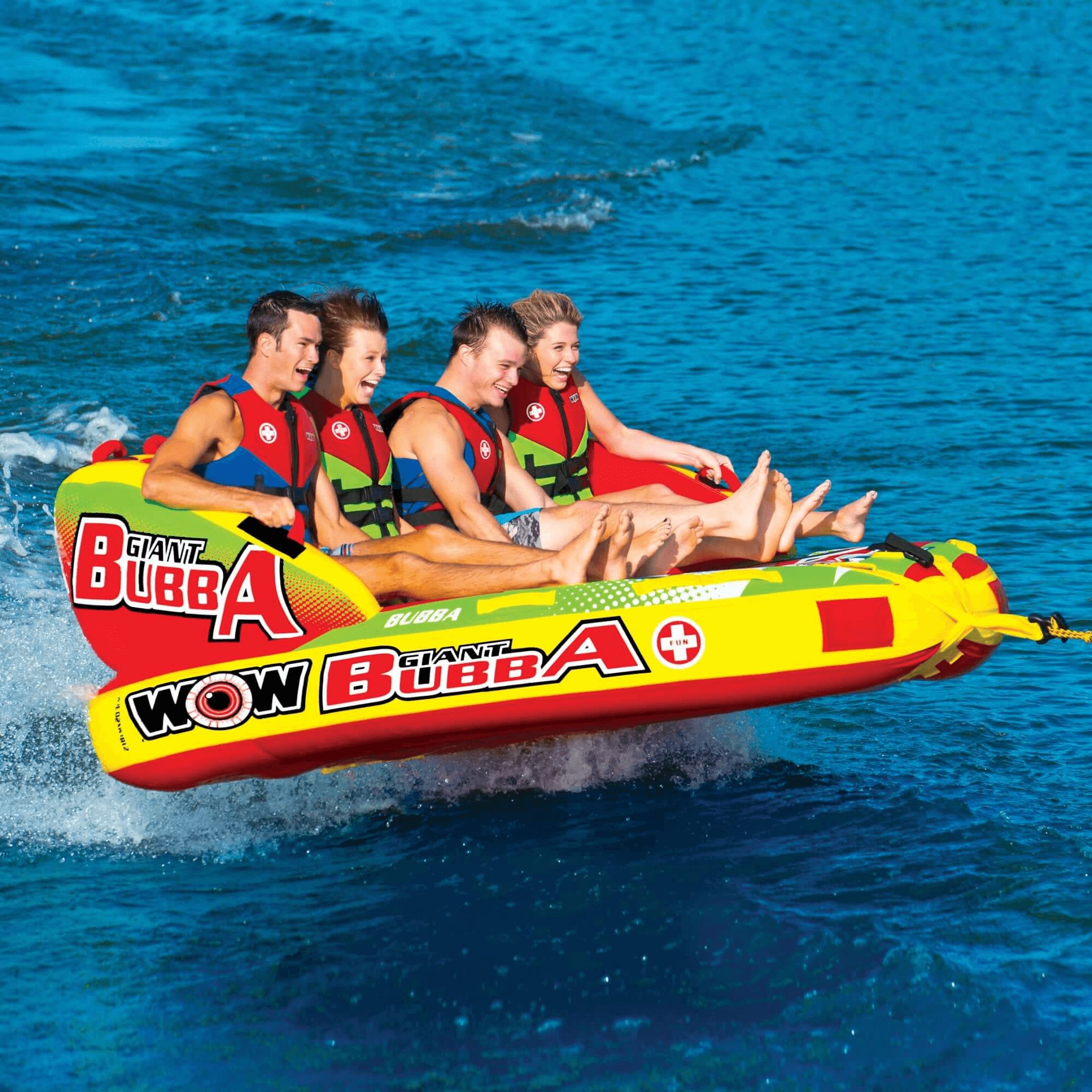 WOW Watersports Big Bubba 1 to 4 Person Inflatable Towable Deck Tube