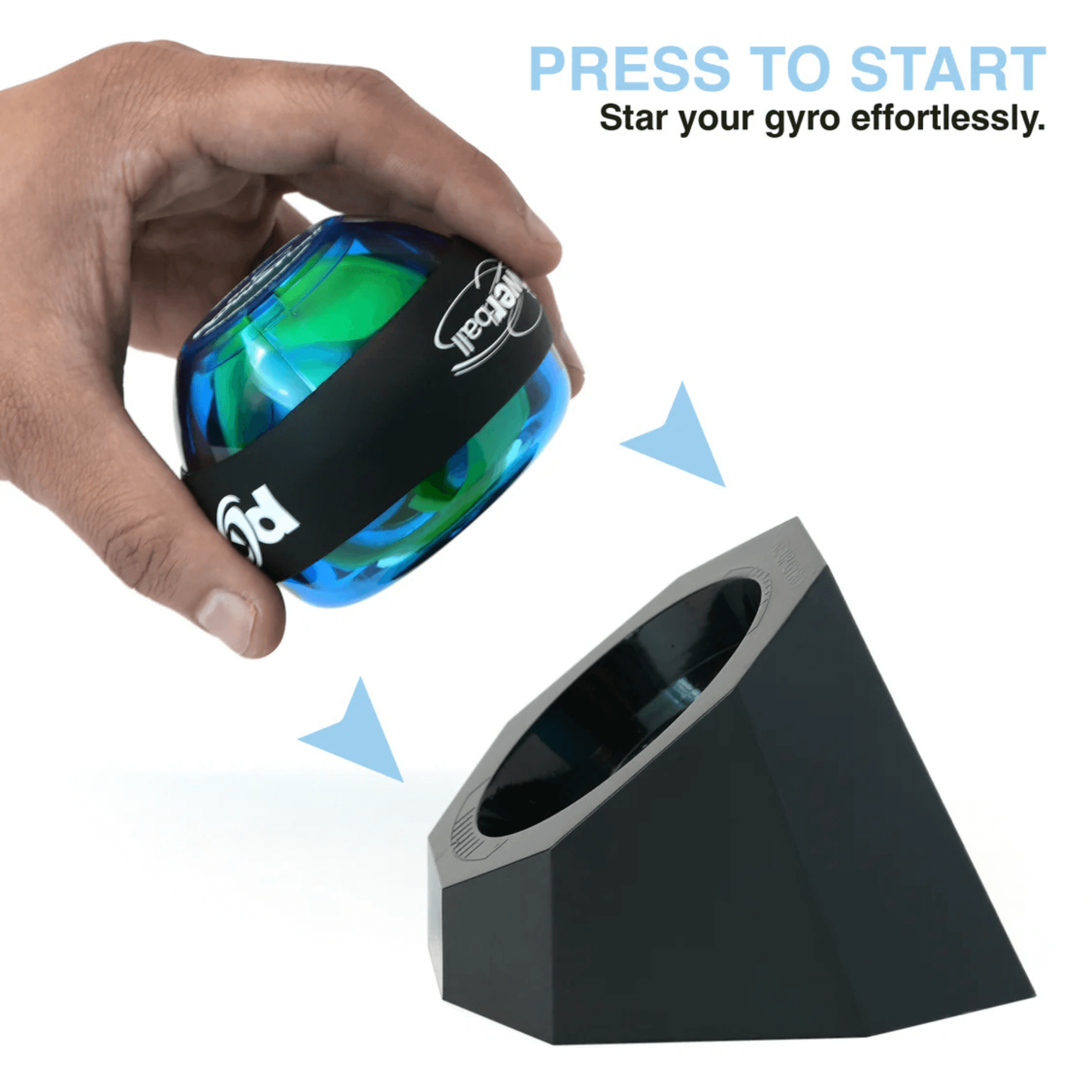 DFX Powerball Platinum Edition Hand Gyroscope Resistance Trainer with Powerdock
