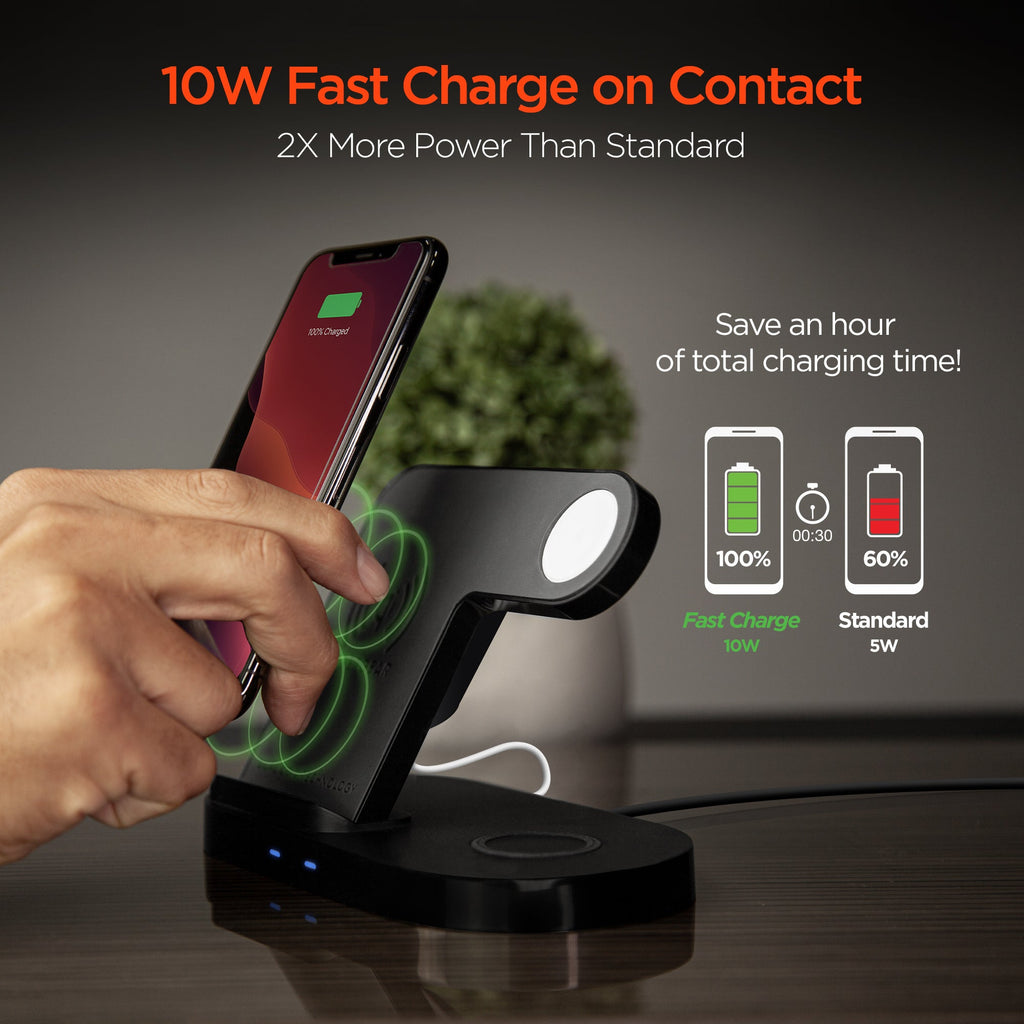 HyperGear 3-in-1 Wireless Charging Dock