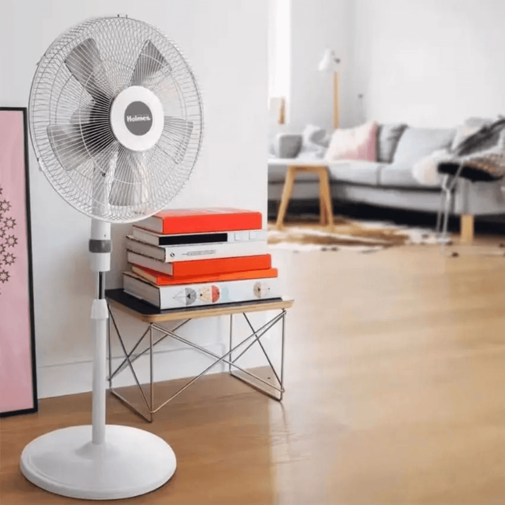 Holmes Oscillating 16" Pedestal Stand Floor Fan with Round Base