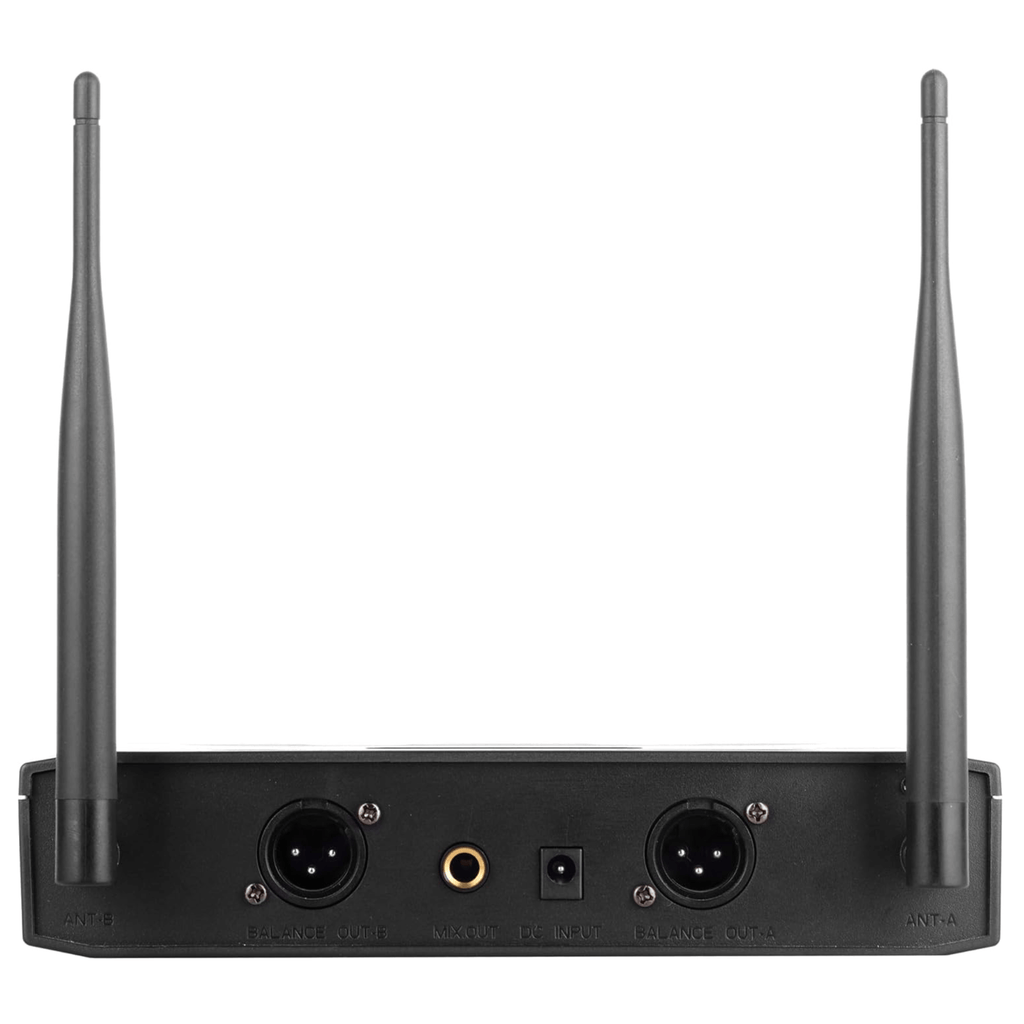 Supersonic VHF Dual Fixed Channel Professional Wireless Microphone with Carry Case