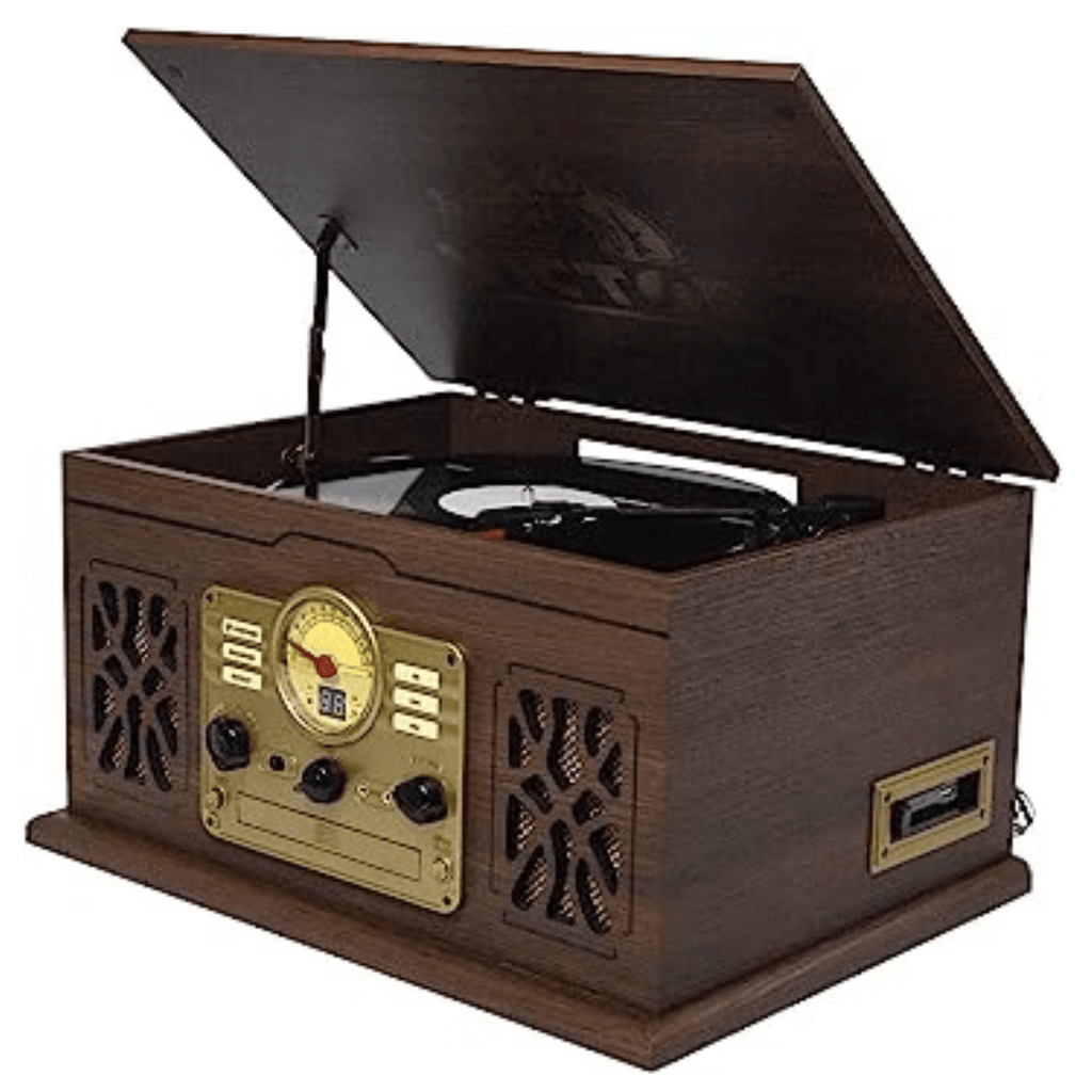 Victor State 7-in-1 Wood Music Center Espresso - Refurbished