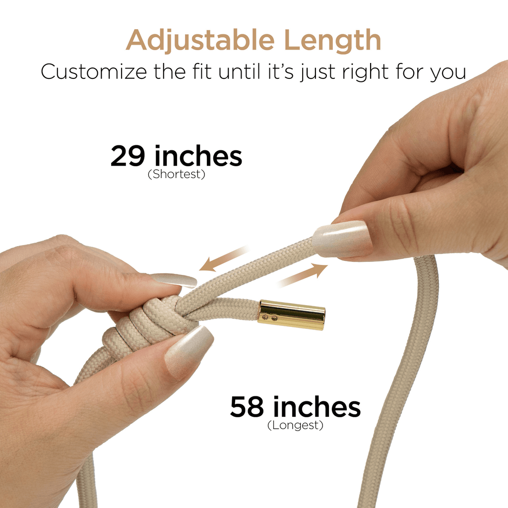 HyperGear TECHcessories Sand Rope with Gold Accents Universal Crossbody Phone Strap