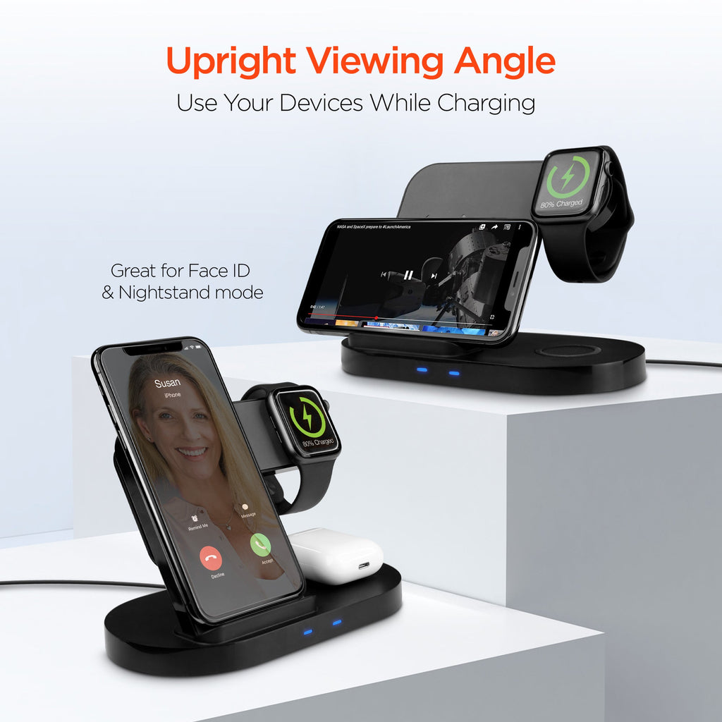 HyperGear 3-in-1 Wireless Charging Dock