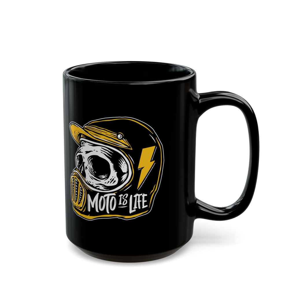 Moto Is Life Skull Coffee Mug - Black 11oz & 15oz