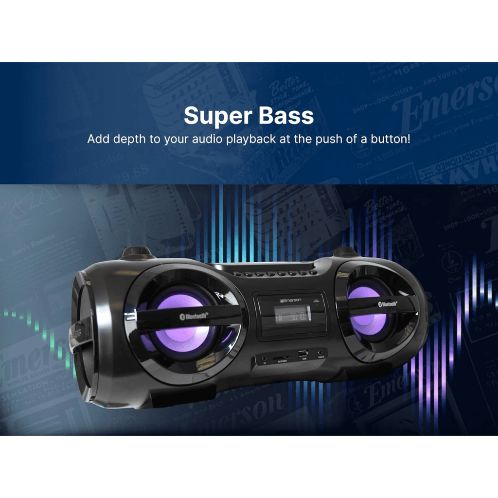 Emerson Retro Portable CD Boombox - Refurbished