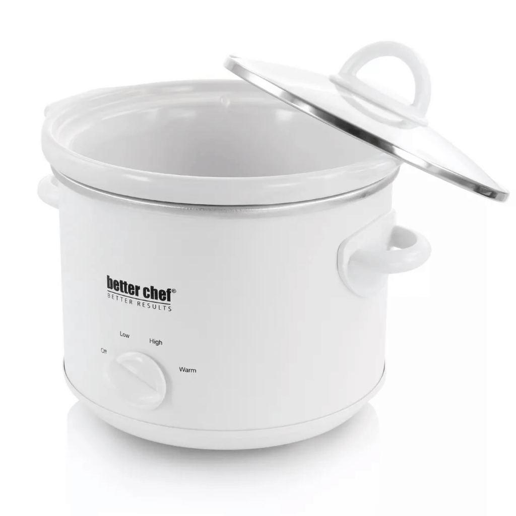 Better Chef 3-Quart Round Slow Cooker with Removable White Crock