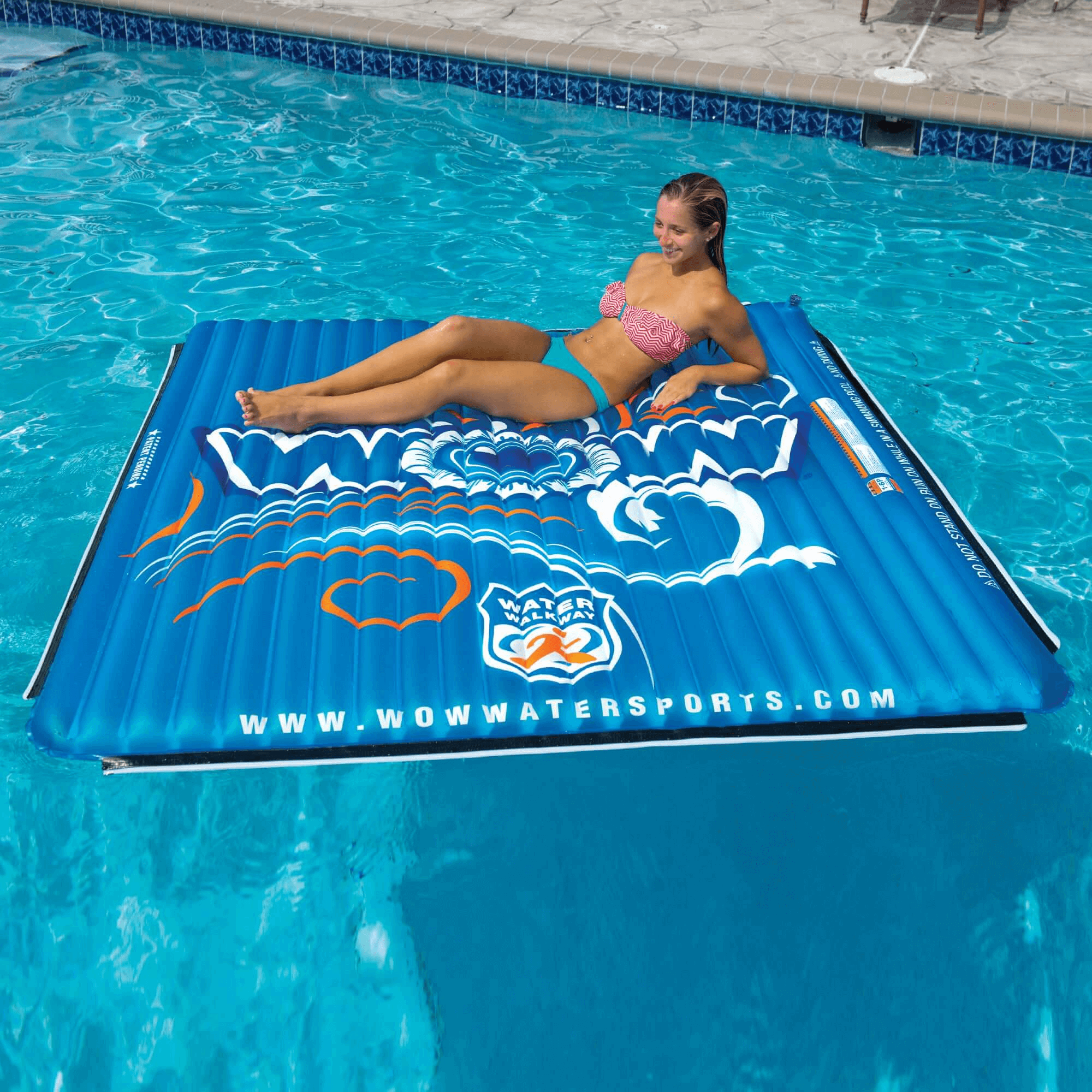 WOW Watersports Water Walkway 6 x 6 Inflatable Walkway with Zippers
