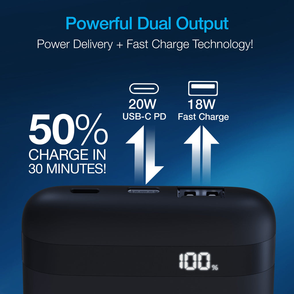 Naztech PowerBolt PD Wireless Power Bank with MFI Input