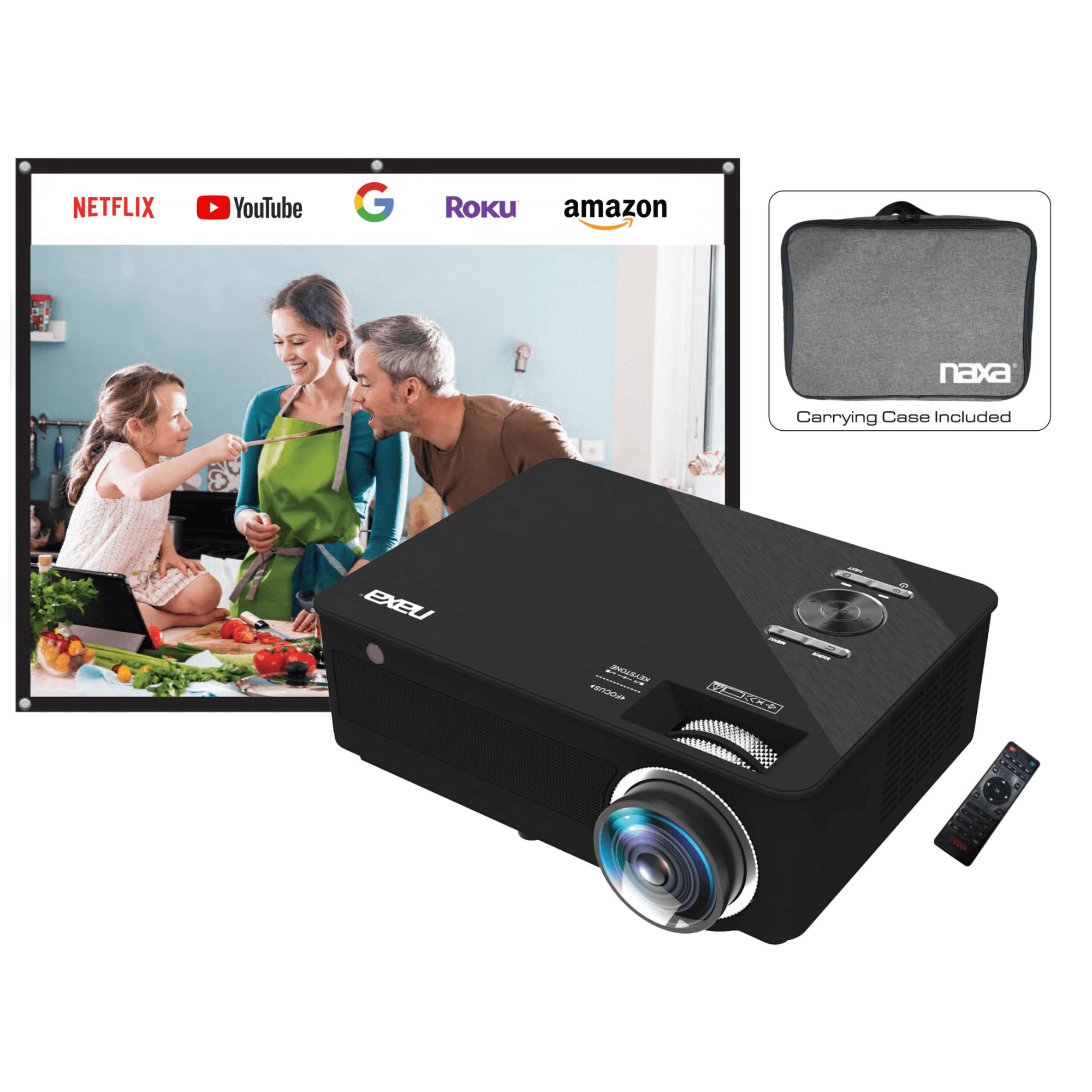Naxa 150" Home Theater LCD Projector Kit - Refurbished
