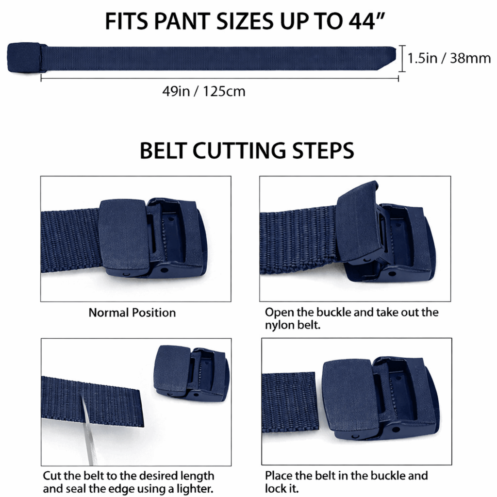 XGear Tactical Adjustable Nylon Belt with Plastic Buckle