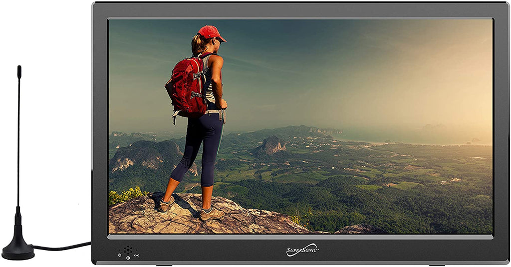 Supersonic 13" Portable Digital LED TV with USB, SD & HDMI Inputs and FM Radio - 12-Volt ACDC Compatible (SC-2813)