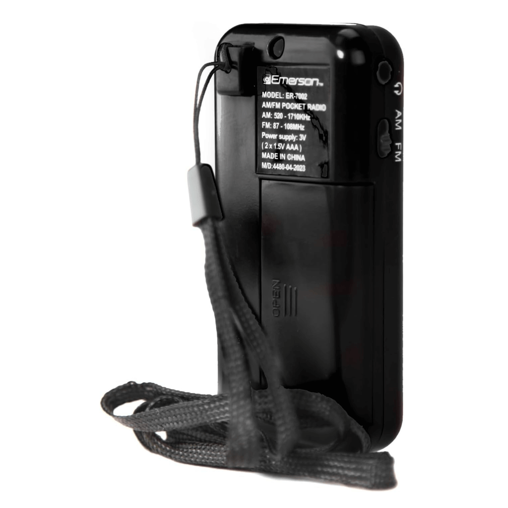 Emerson Portable AMFM Radio with Earbuds and Wide Frequency Range of Stations