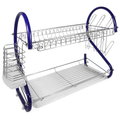 Better Chef 16" 2-Level Colored-Chrome-Plated S-Shaped Dish Rack