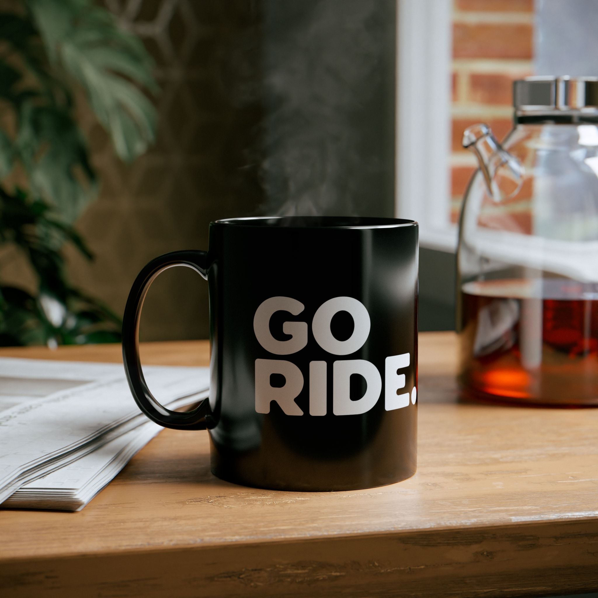 "GO RIDE" Mug – Perfect for Riders & Adventurers