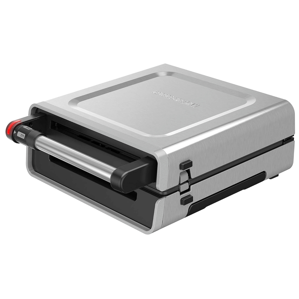 George Foreman 4-6 Serving Smokeless Select a Temp Family Sized Contact Grill - REFURBISHED