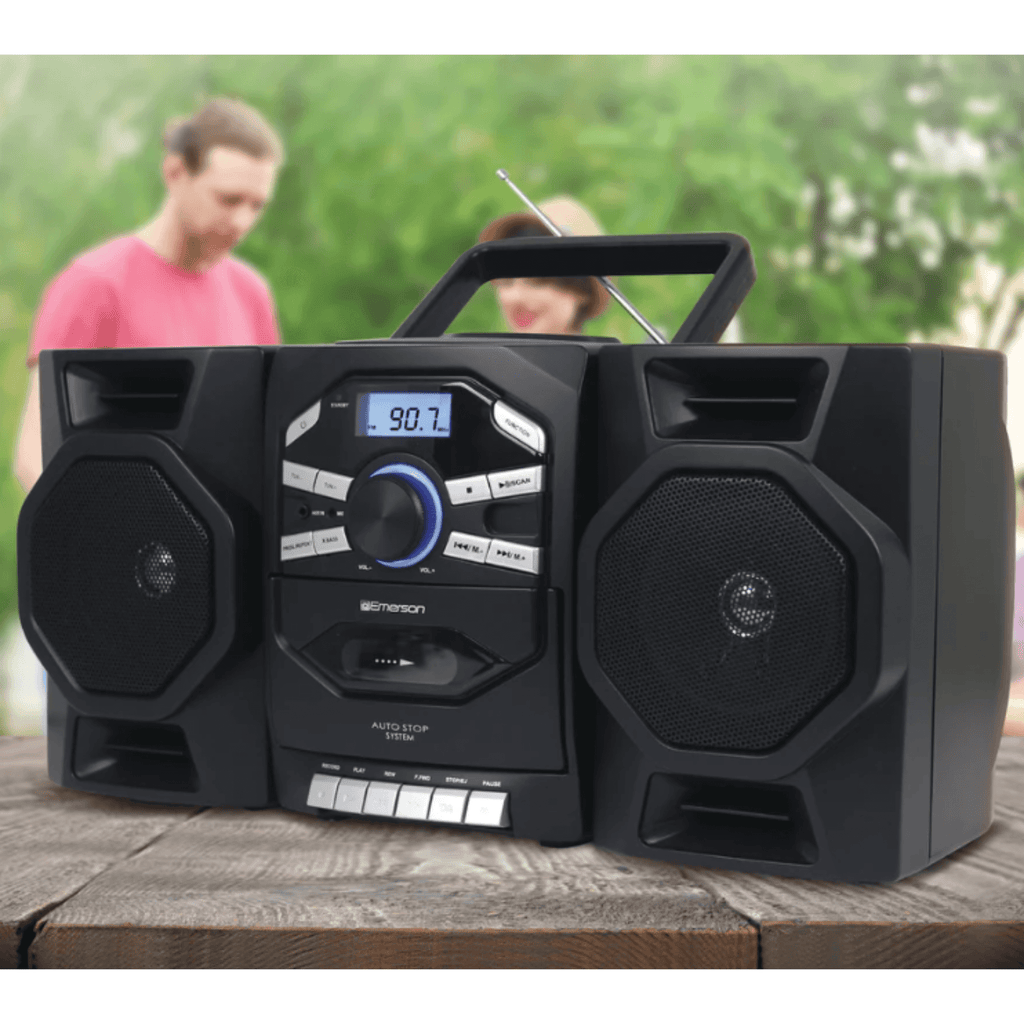 Emerson Portable CD & Cassette Stereo Boombox