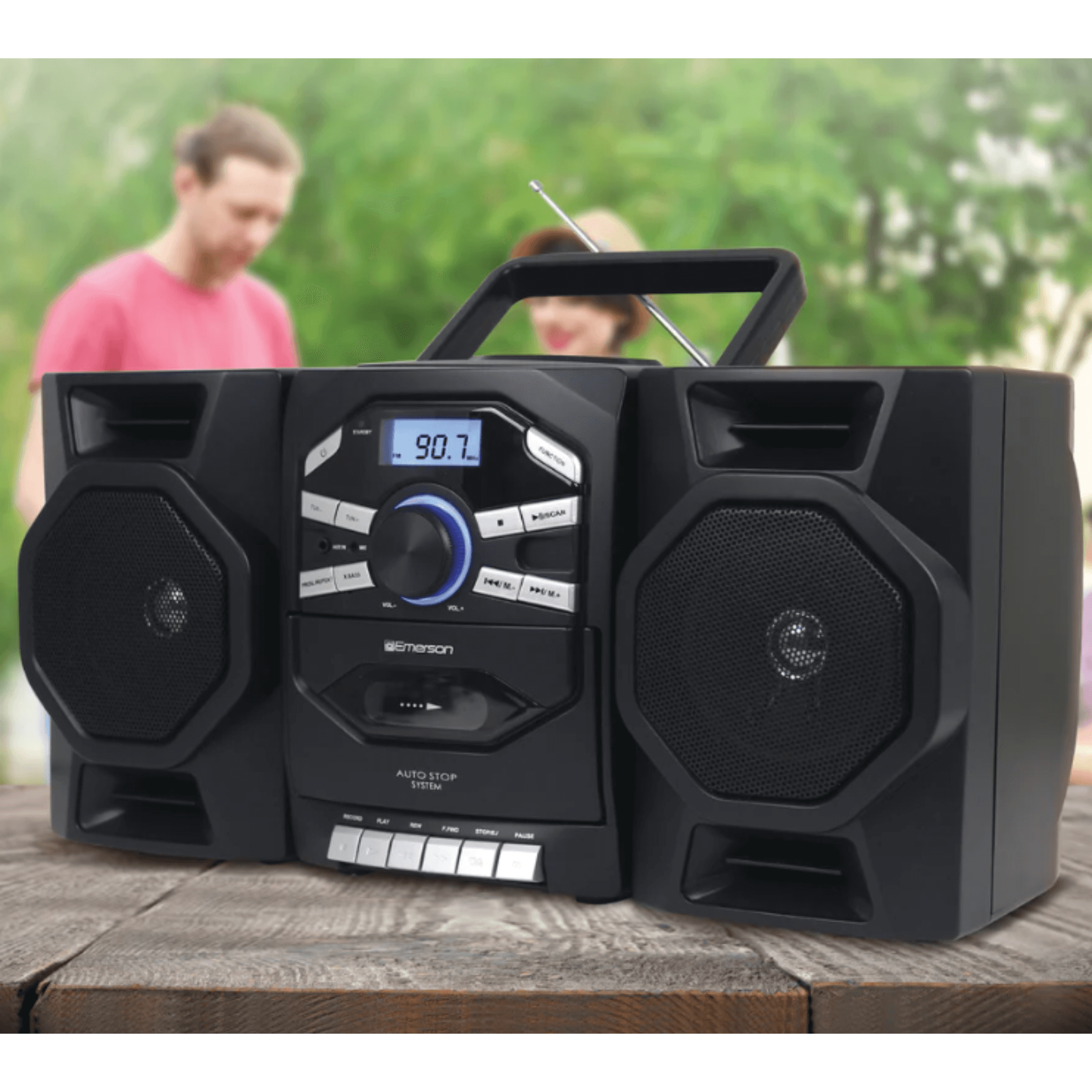 Emerson Portable CD & Cassette Stereo Boombox