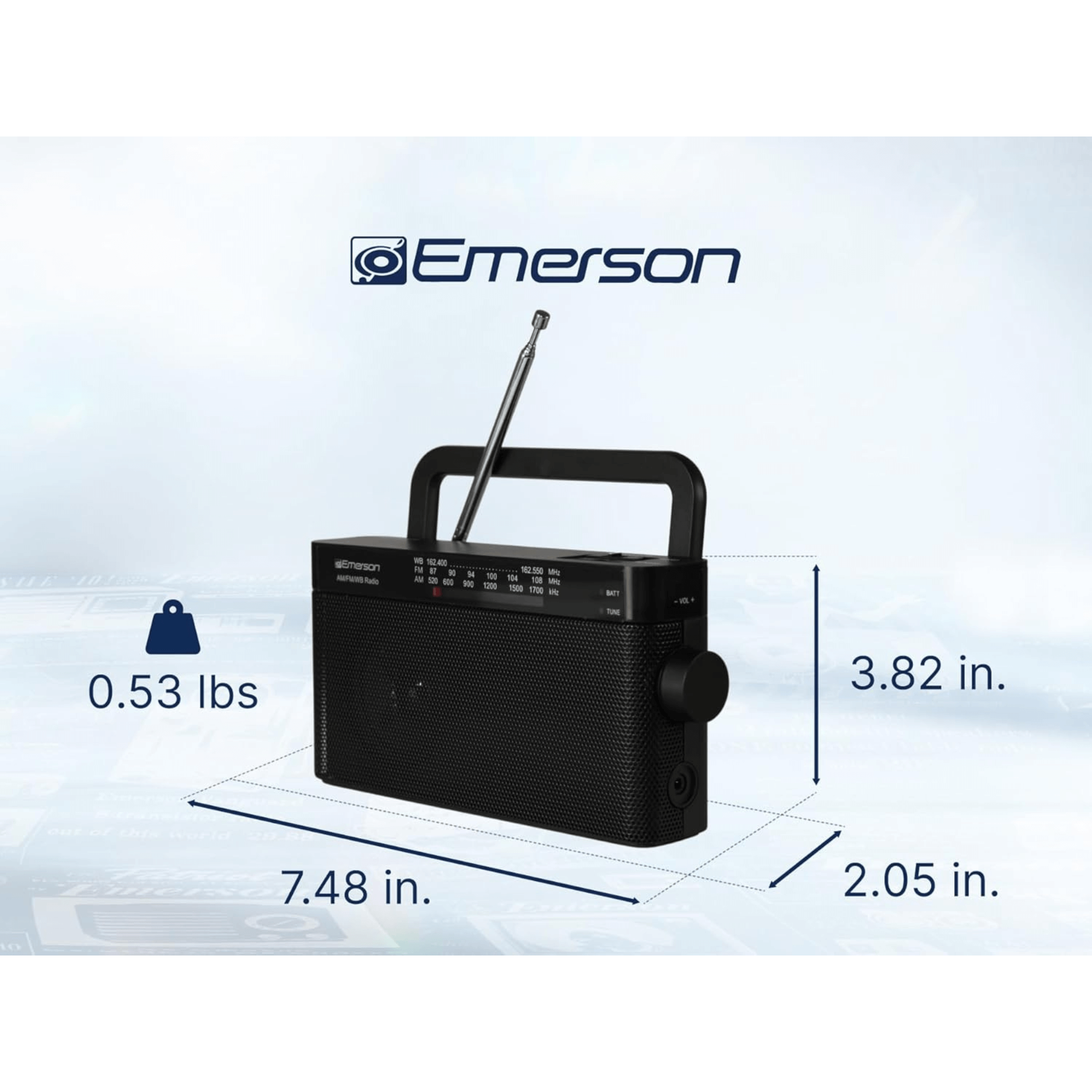 Emerson AM/FM/WB Emergency Radio with Telescopic Antenna