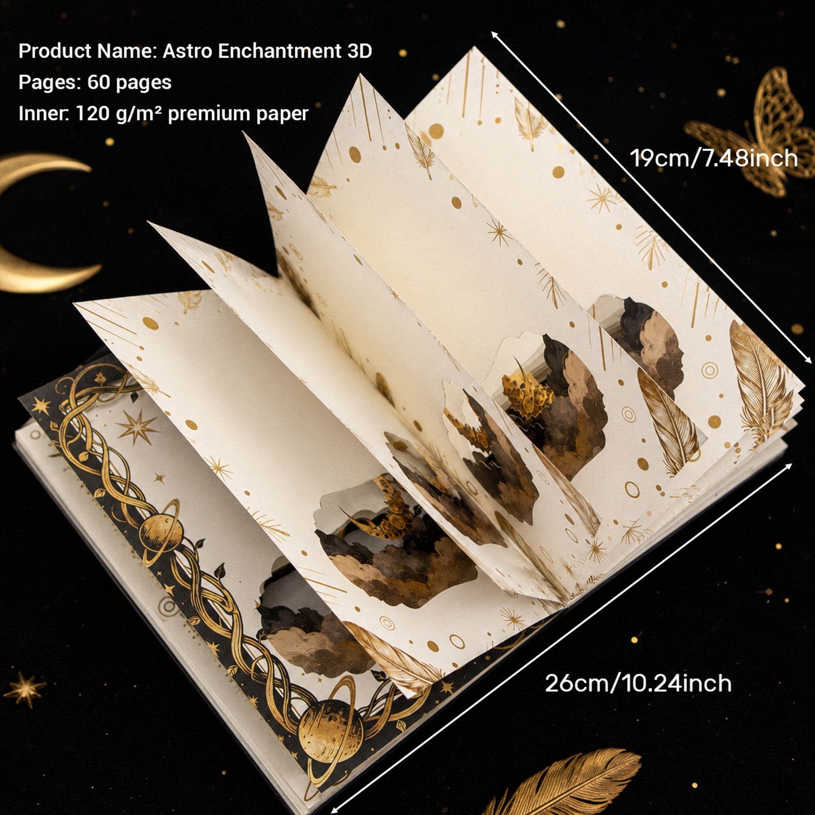 Astro Enchantment 3D Cutout Journal | 60 Pages