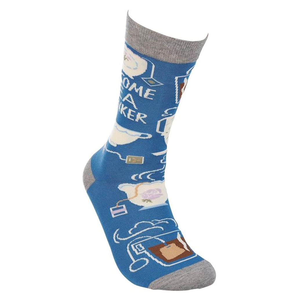 Awesome Tea Drinker Socks | Funny Tea Lover Gift, Colorful Novelty Crew Socks