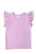 Bright Lilac S/S Ruffle Tee