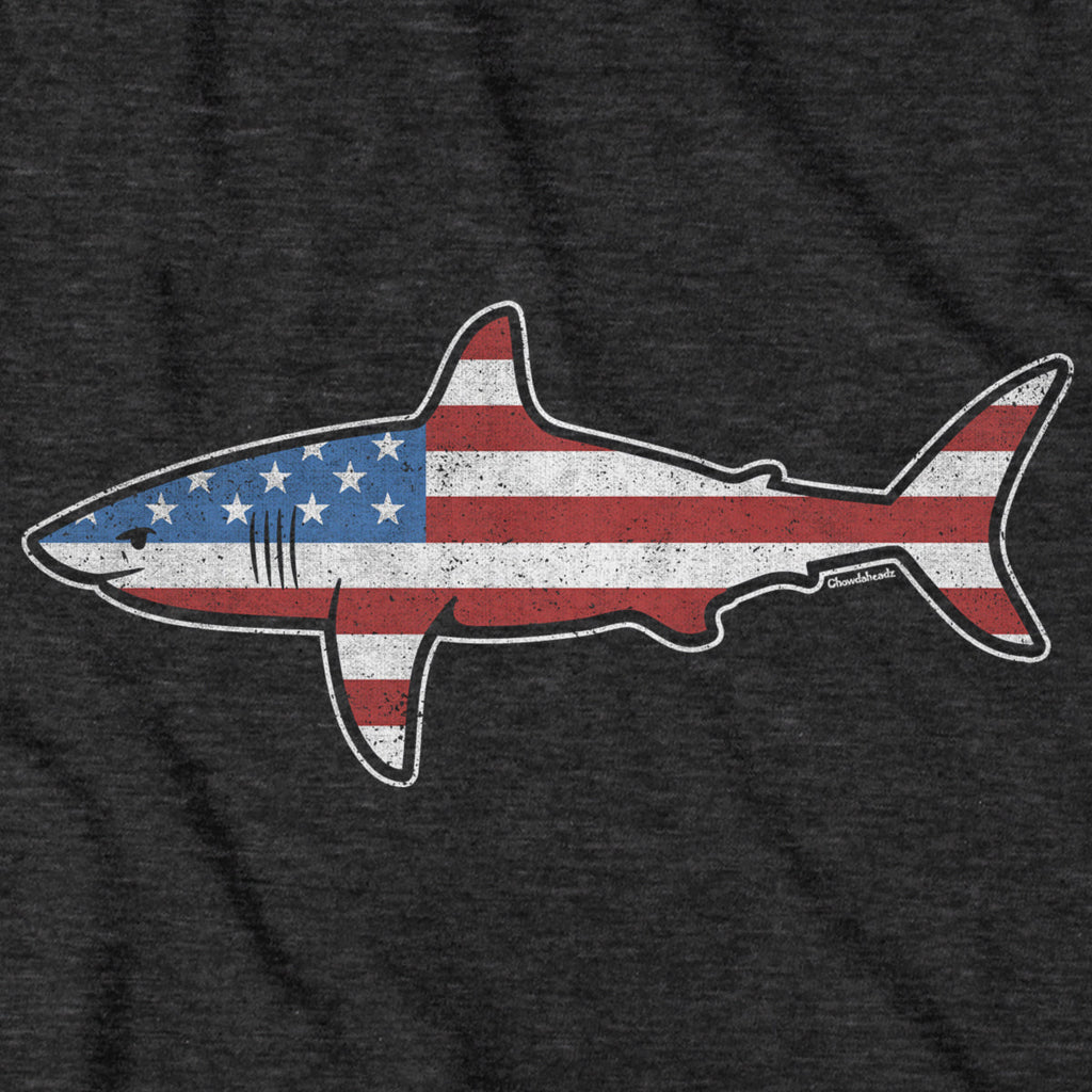 Stars and Stripes USA Shark T-Shirt