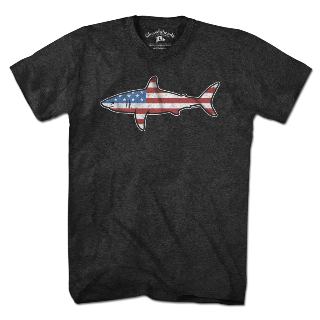 Stars and Stripes USA Shark T-Shirt