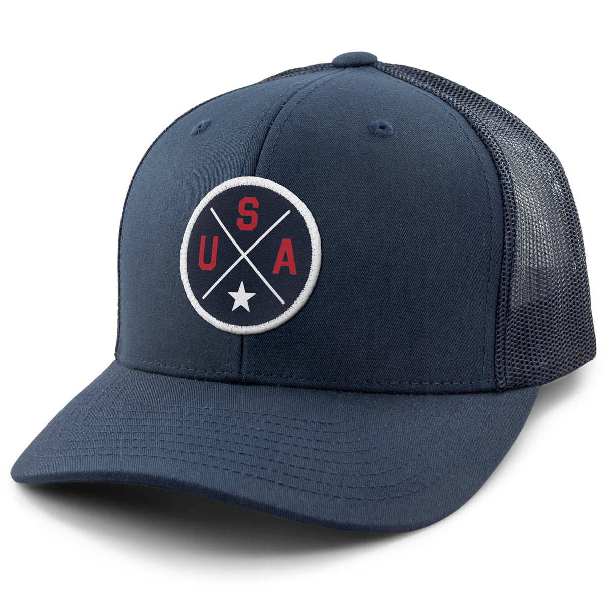 USA Circle Emblem Classic Snapback Trucker Hat