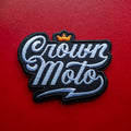 Crown Moto Script Logo Patch