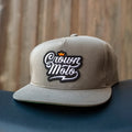 Crown Moto Script Grey Snapback Hat