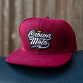Crown Moto Script Maroon Snapback Hat
