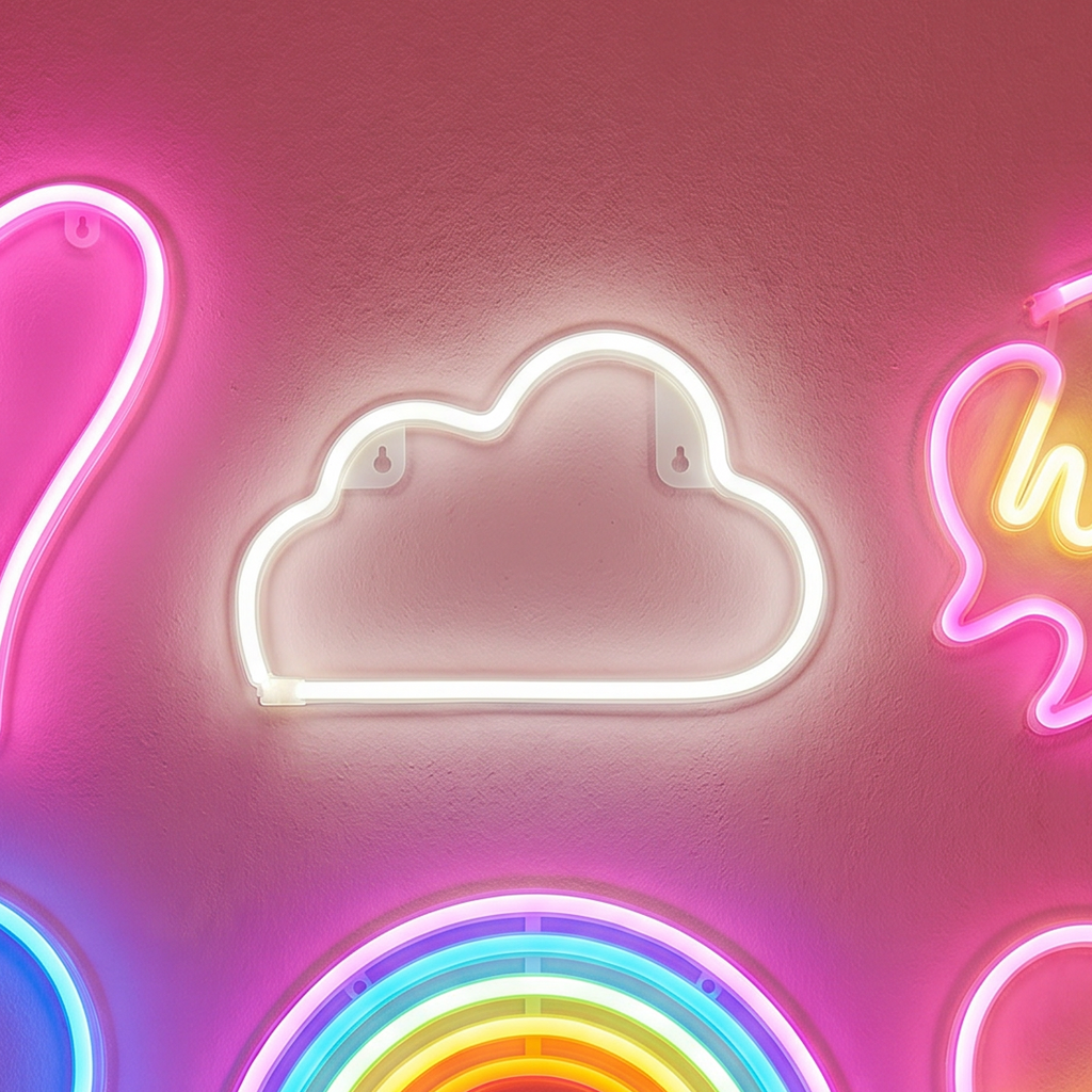 Cloud Neon LED Light | Wall Art Sign | Baby Nursery Room Decor