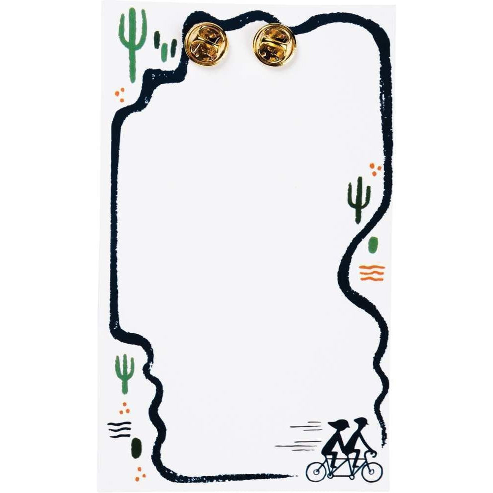 Cycling Love Enamel Pin in Gold