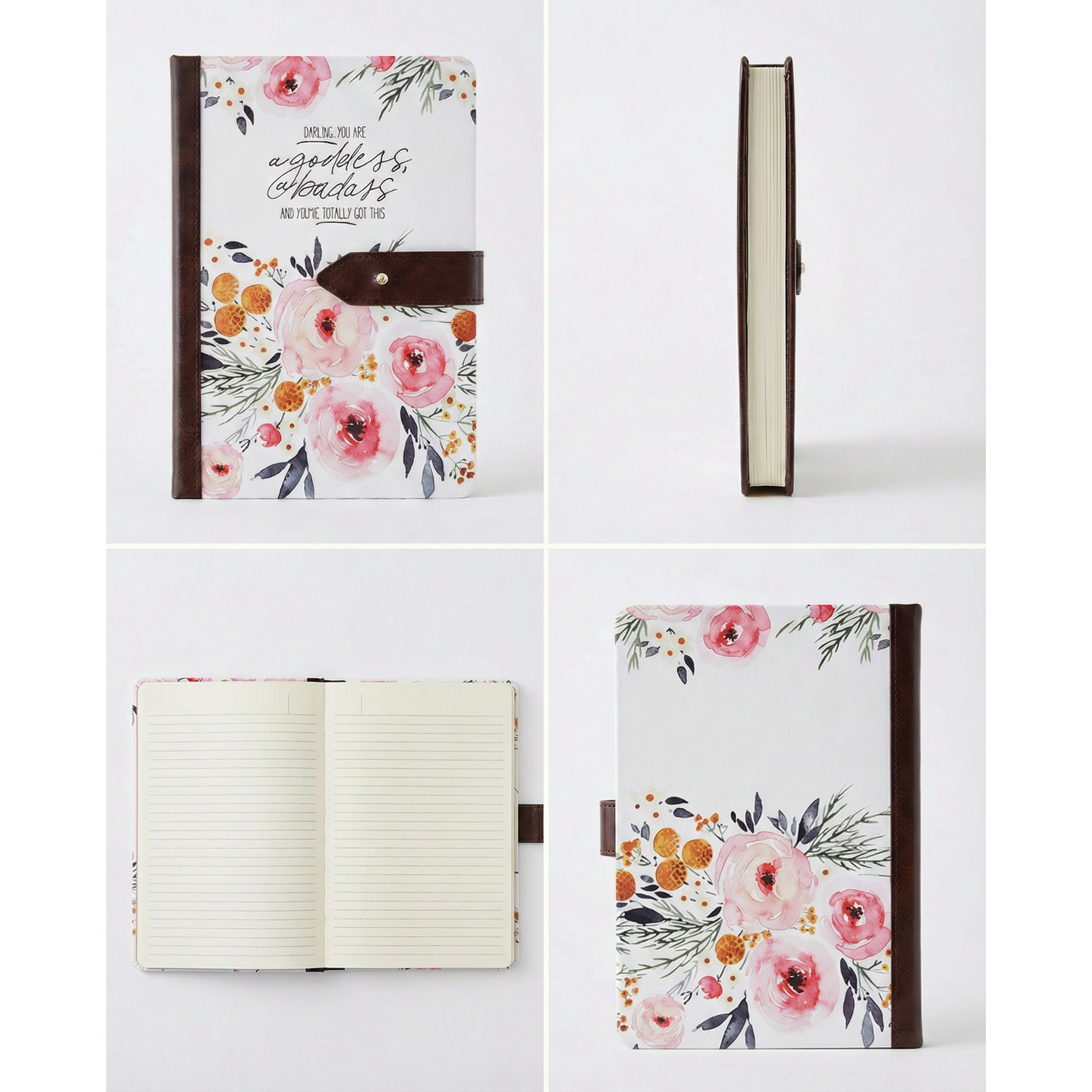 Darling You Are a Goddess Strap Journal | Inspirational Motivational Notebook