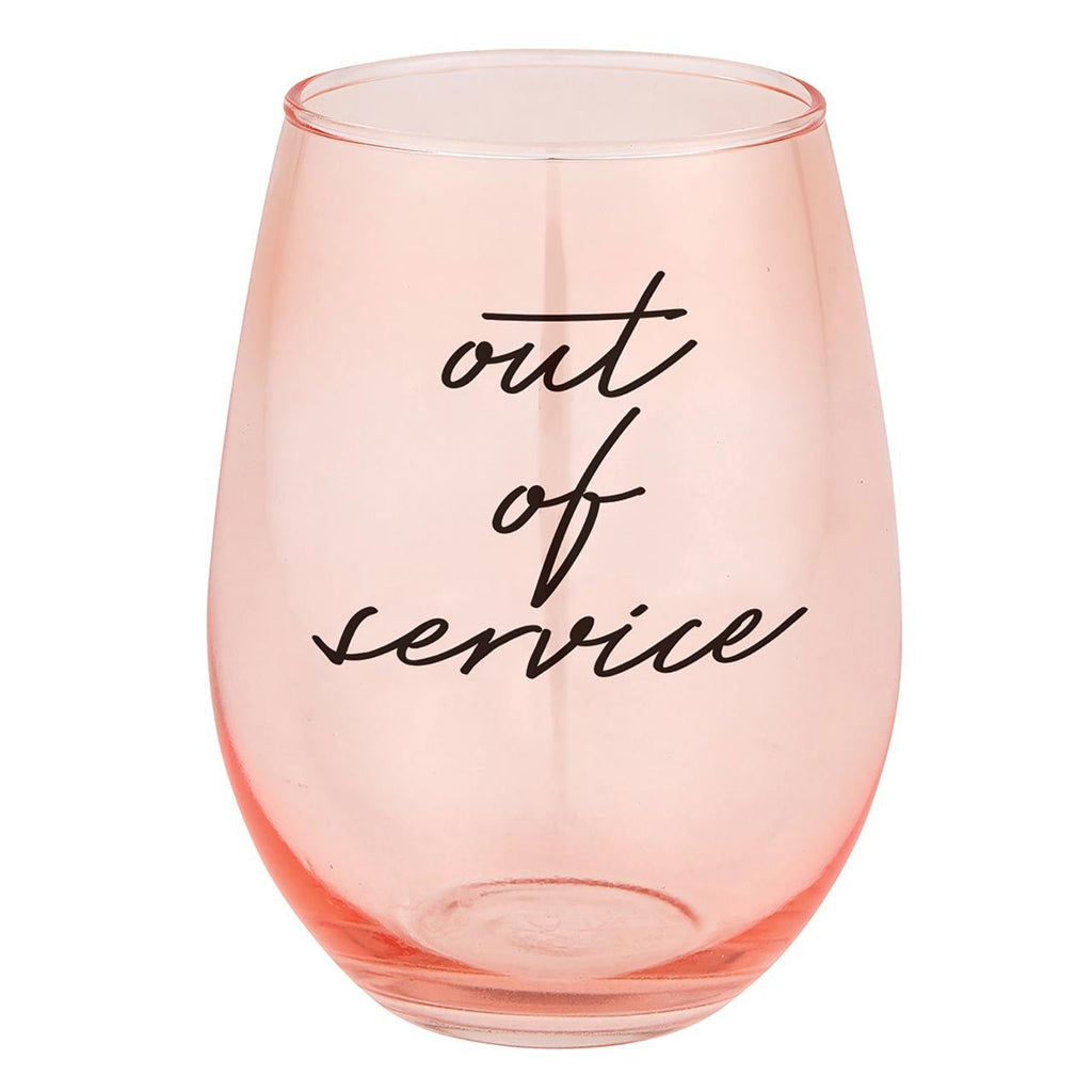Do Not Disturb Eye Mask + Out of Service Stemless Wine Glass Gift Set