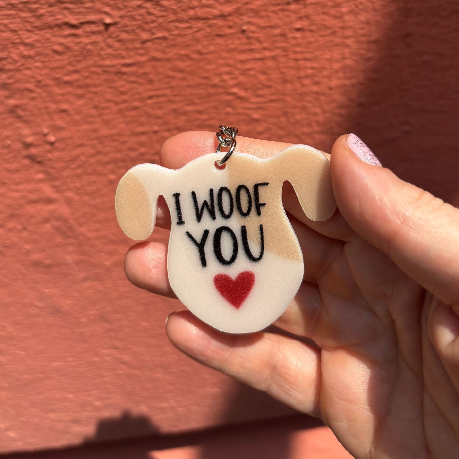 Dog-Themed Acrylic Keychains | 5 Style Options | Rescue Favorite Breed, I Woof You & Puppy Lover