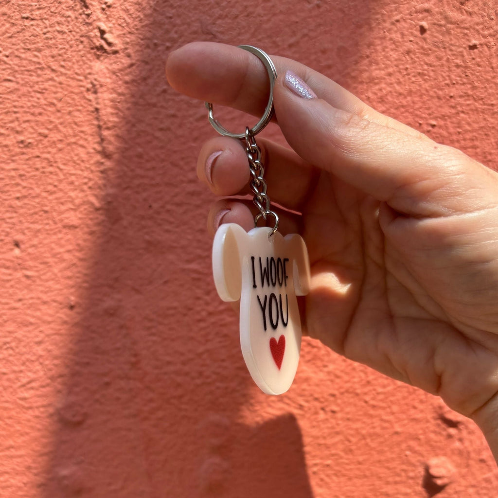 Dog-Themed Acrylic Keychains | 5 Style Options | Rescue Favorite Breed, I Woof You & Puppy Lover