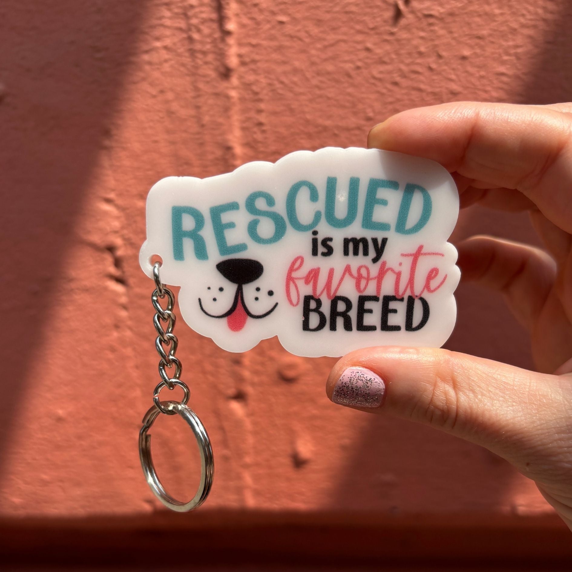 Dog-Themed Acrylic Keychains | 5 Style Options | Rescue Favorite Breed, I Woof You & Puppy Lover