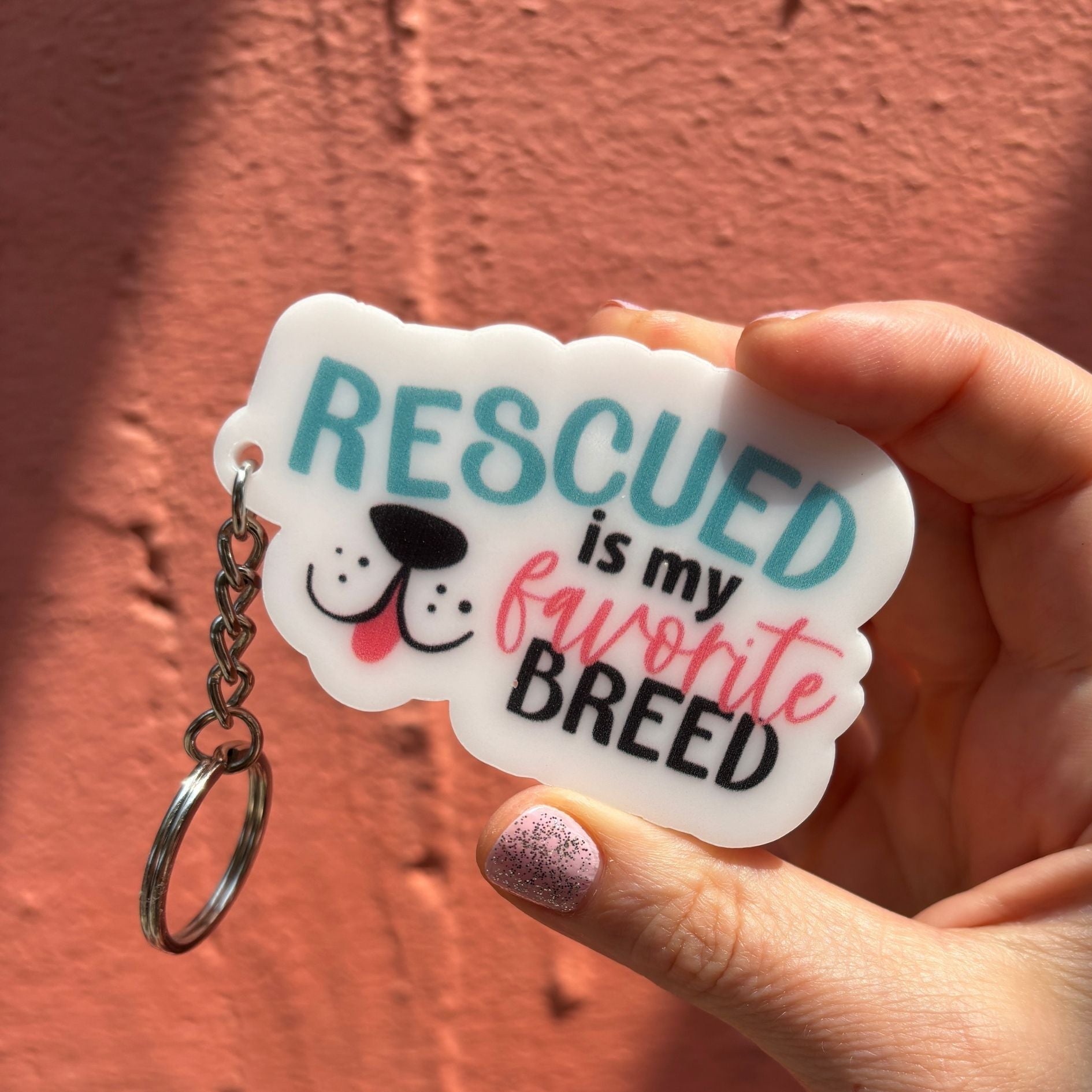 Dog-Themed Acrylic Keychains | 5 Style Options | Rescue Favorite Breed, I Woof You & Puppy Lover