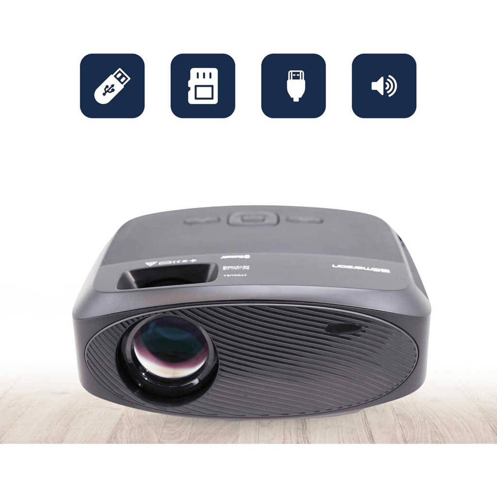 Emerson 210" Home Theater LCD Projector Combo with Screen and Carry Case