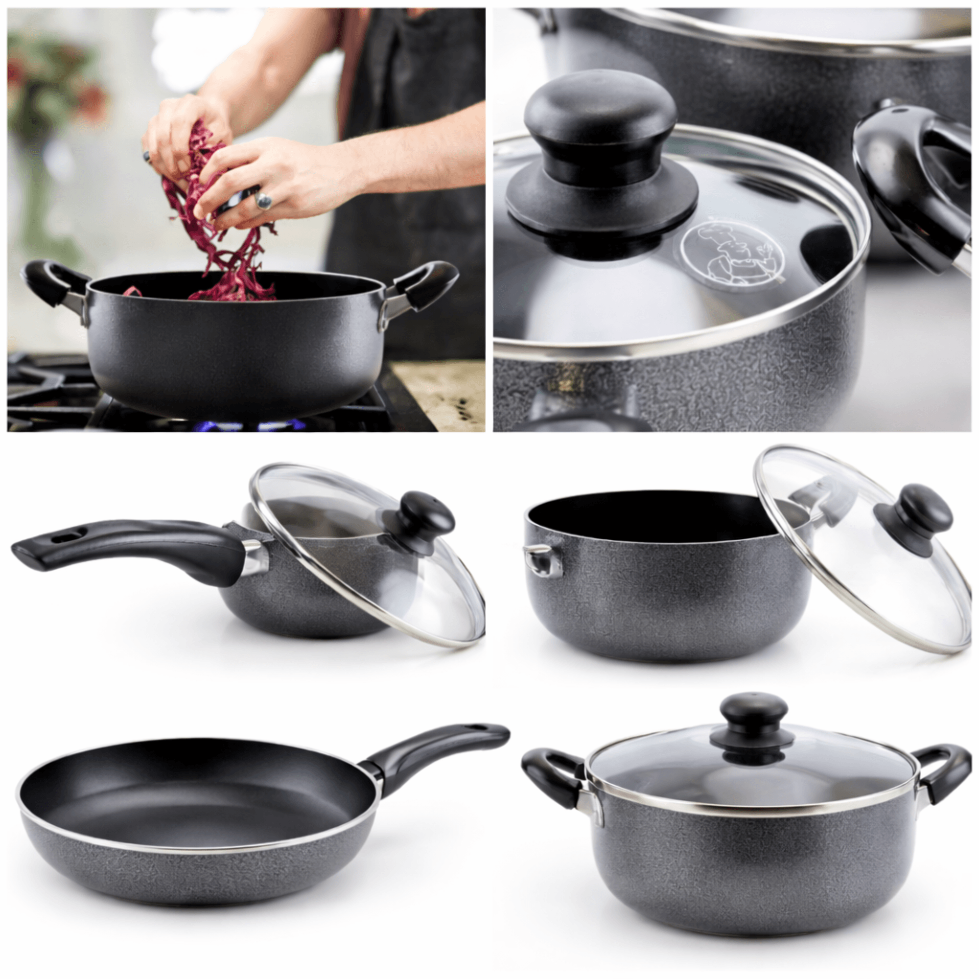Better Chef 7-Piece Aluminum Non-Stick Cookware Set