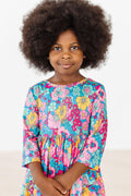 SALE Feeling Floral 3/4 Sleeve Pocket Twirl Dress