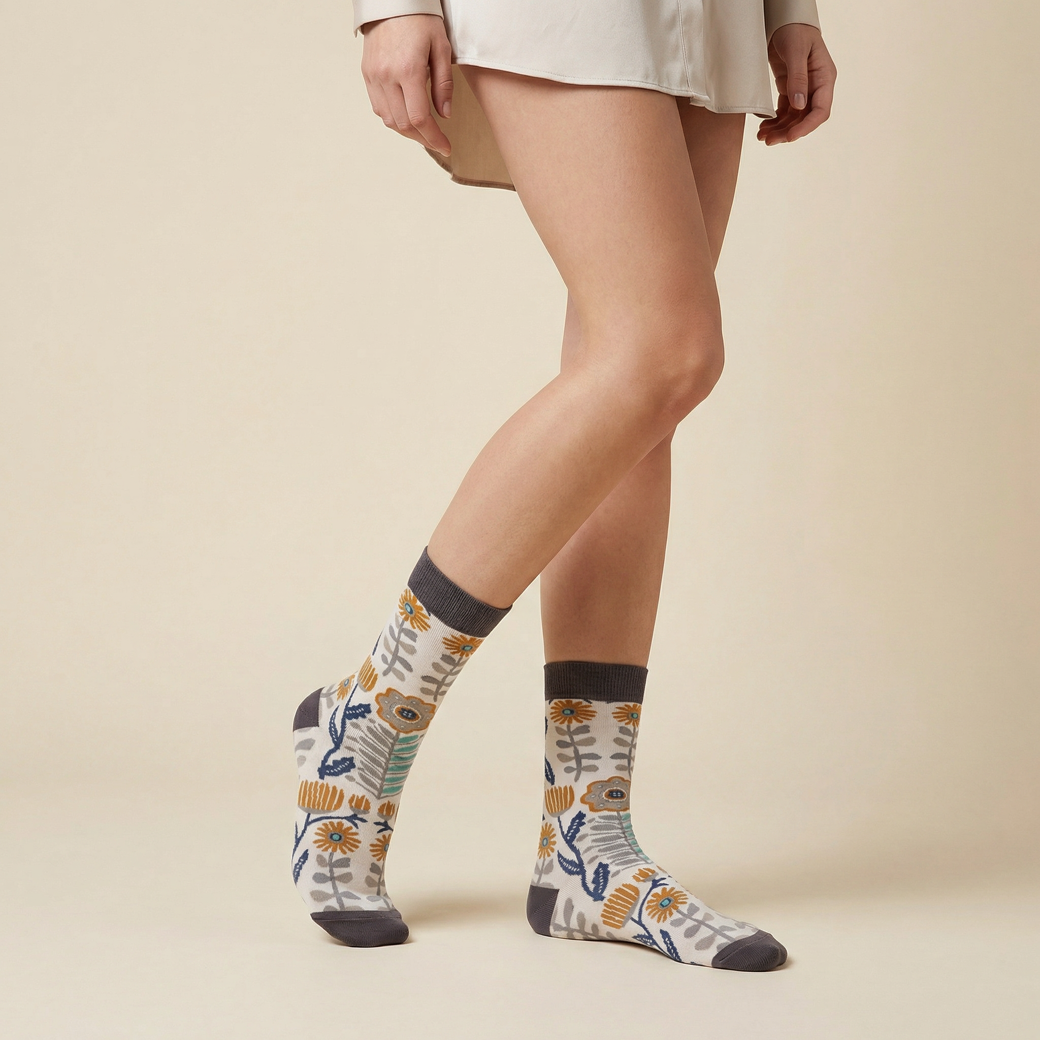 Folk Art Socks and Notebook Bundle