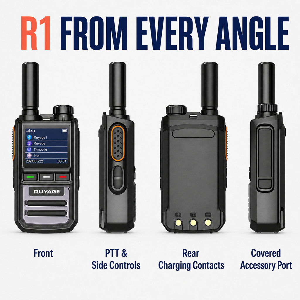 RUYAGE R1 4G LTE PoC Walkie Talkies – 2-Pack
