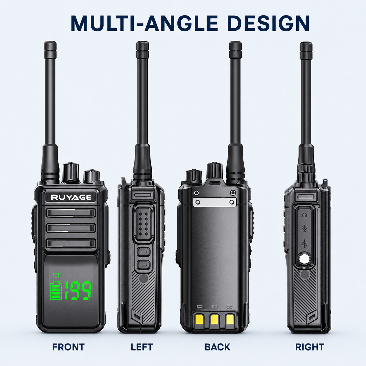 RUYAGE T30 10W IP68 Waterproof VHF/UHF Walkie Talkie