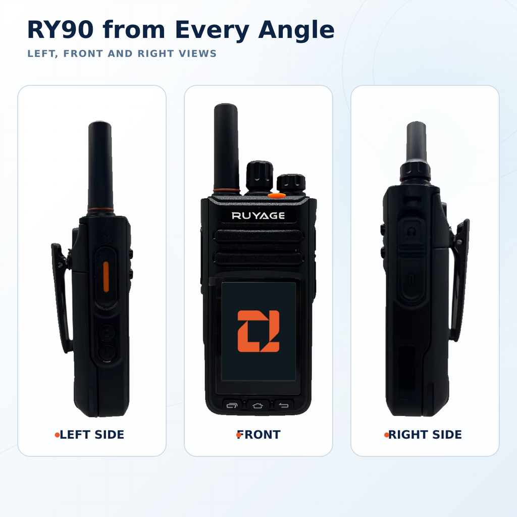 RUYAGE RY90 Zello-Compatible 4G LTE/WiFi Touchscreen Radio – 4000mAh